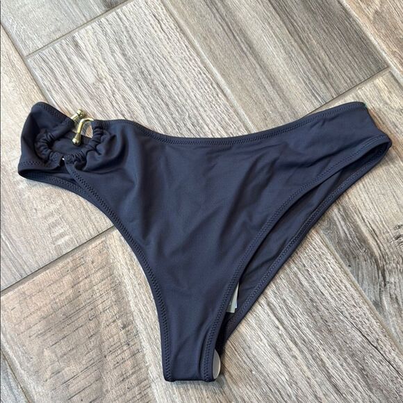 NWT H&M BRAZILIAN BIKINI BOTTOMS DARK GRAY Size 6‎ - Picture 6 of 10